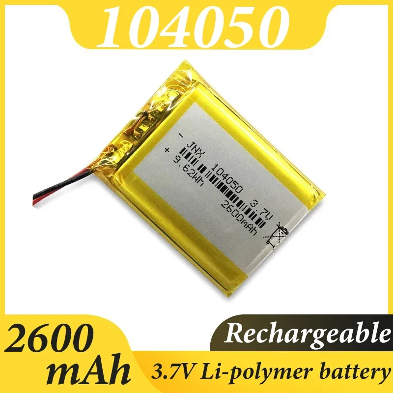 Brand new 104050 2600mAh 3.7V akumulator litowo-polimerowy dla MP3 nawigacja GPS głośnik Bluetooth zestaw słuchawkowy power bank