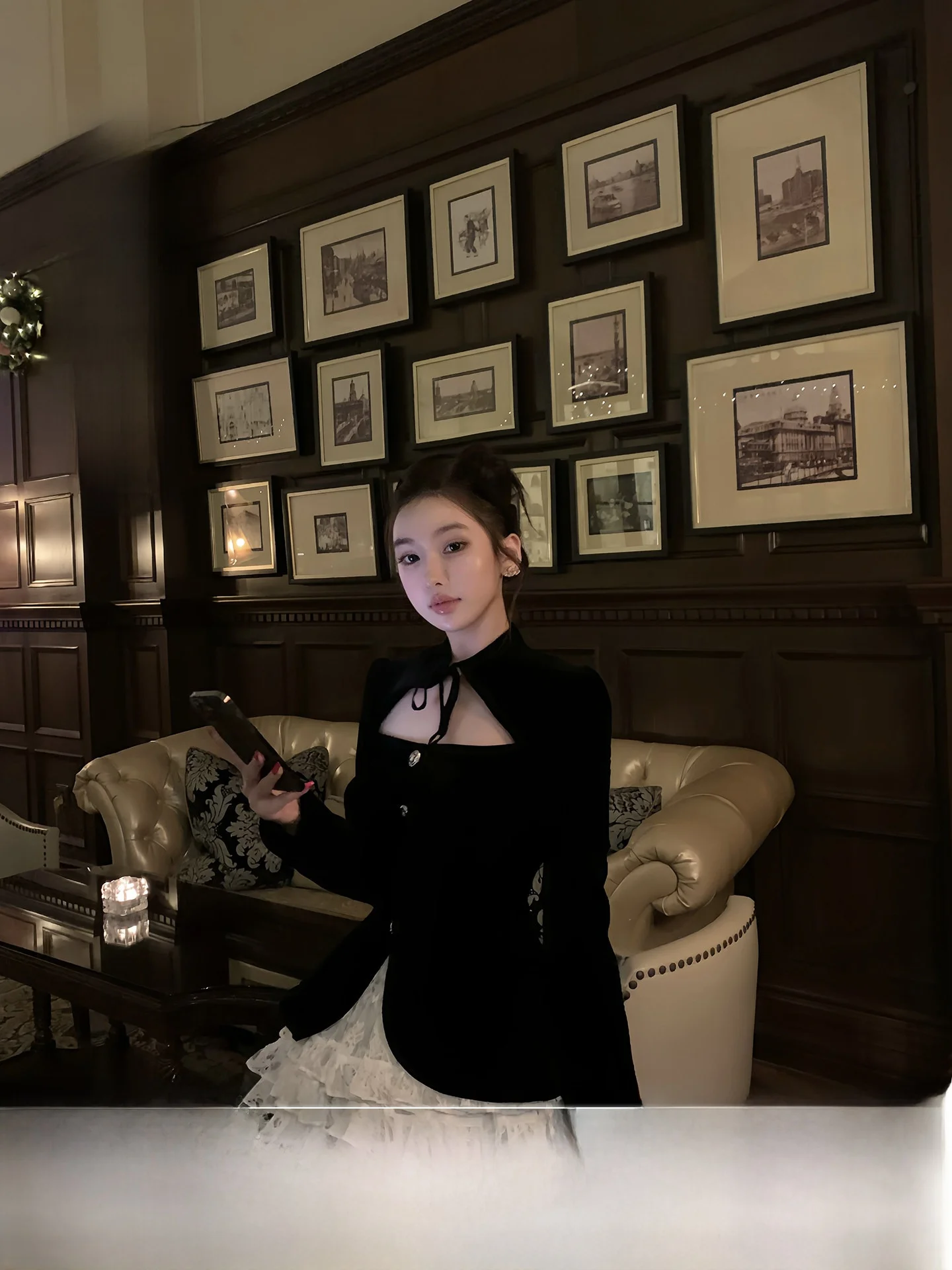 

Комплект OYFF Pure Desire: Бархатный жакет с вышитой кружевной юбкой, французский стиль, женский длинный пальто-жакет с поясом