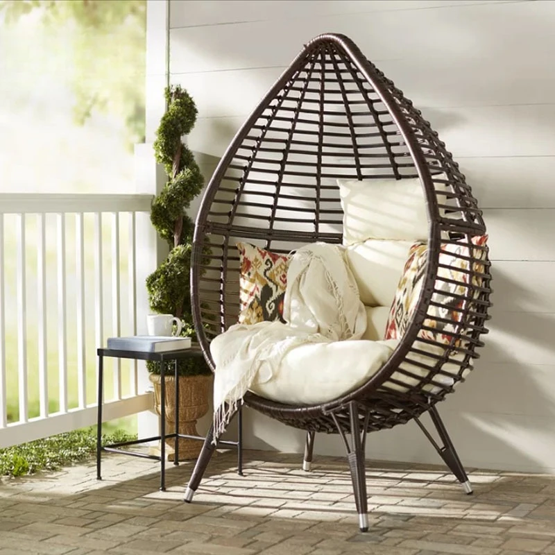 Outdoor rattan hotel B & B leisure Internet celebrity bird's nest living room balcony deck chair courtyard creative single sofa
