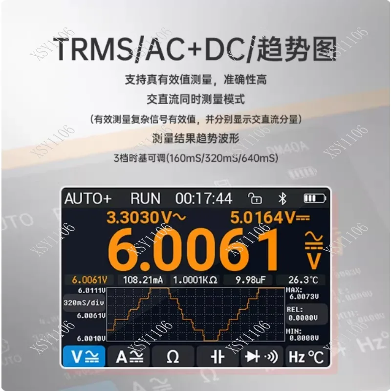 Handheld 4-Bit Half DM40 Multimeter 3 in 1 Signal Generator Tester for Electronic Component Inspection