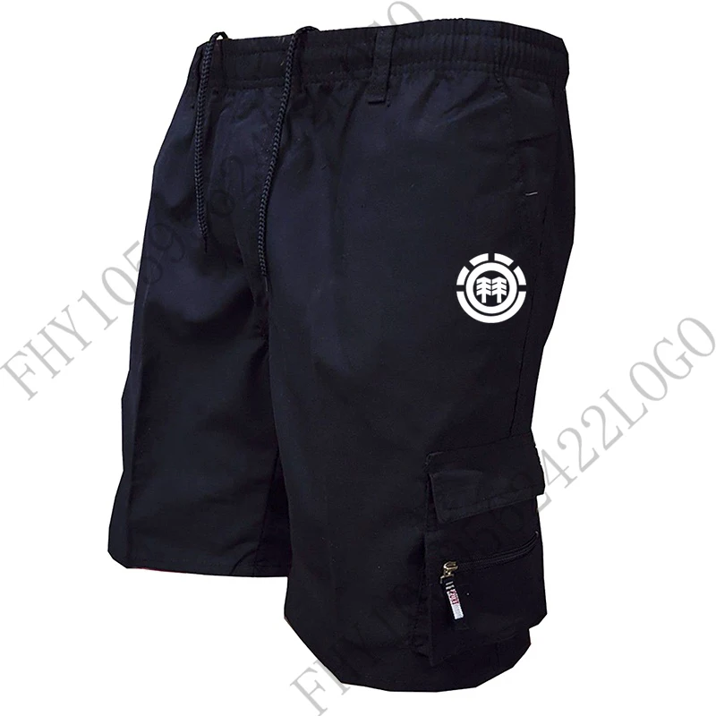 Men's shorts, summer knee-length casual wear, beach sports and multi-pocket work shorts, capre pants, loose work pants, men's ca