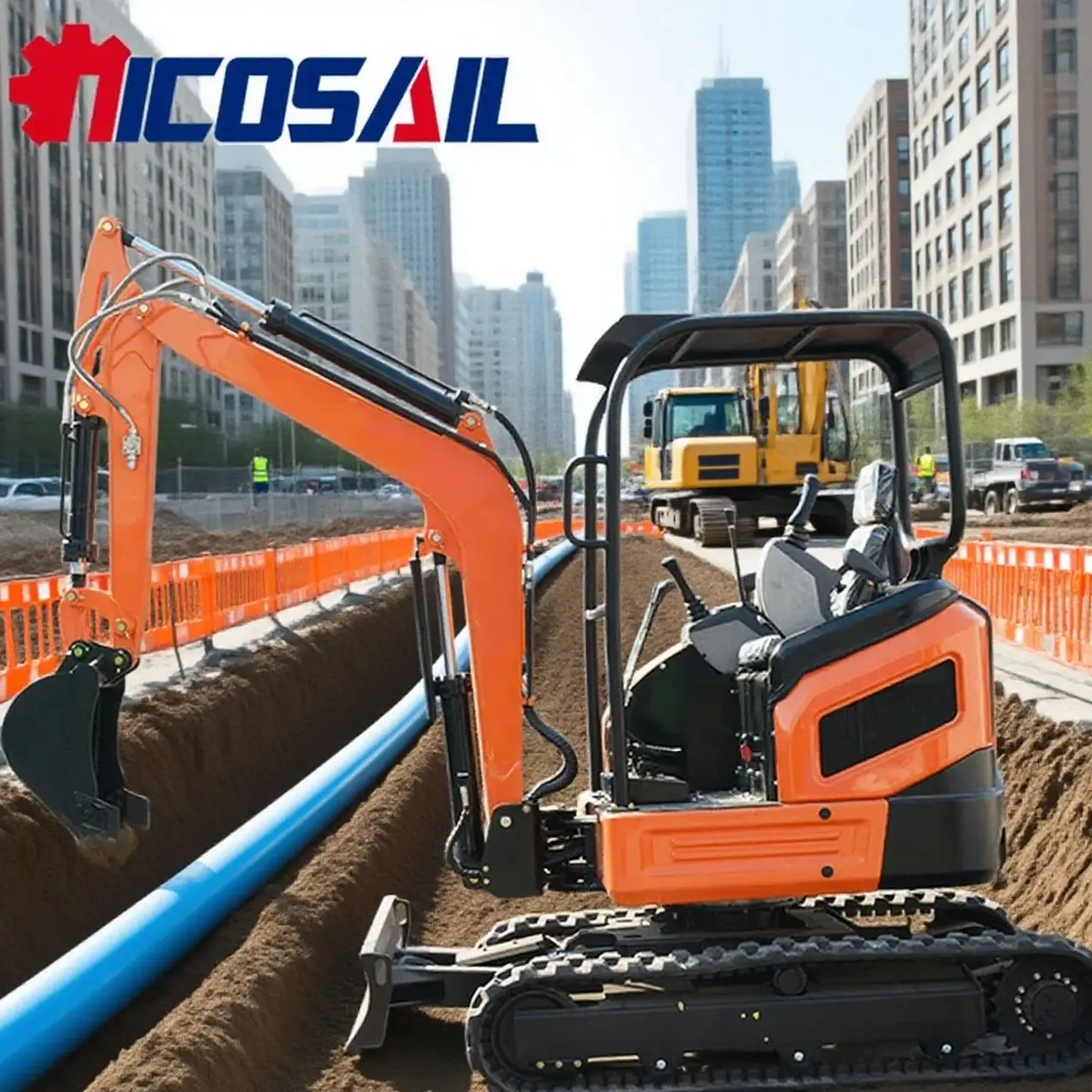 

Free delivery of mini excavator track type construction equipment with various accessories for sale in China