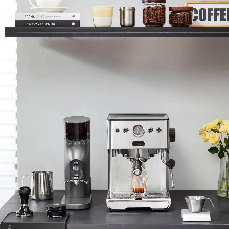 Stainless Steel Commercial Espresso Coffee Machine with 15 Bar Pressure & Manual Control Suitable for Hotel Home and Outdoor Use 2