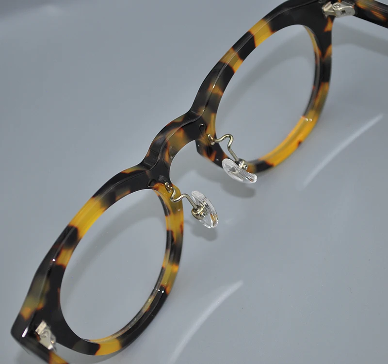 ALICIA Neue Mode Retro Runde Spektakel Luxus Acetat Brillen Kleine Größe Brillen Optische Verordnung Rahmen Mann Frauen – Detail 7