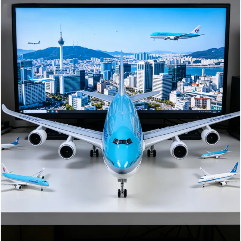 

Масштабная модель самолета A380 корейских международных авиалиний из литой смолы, масштаб 1:160, со светом и колесами, для коллекционирования и демонстрации