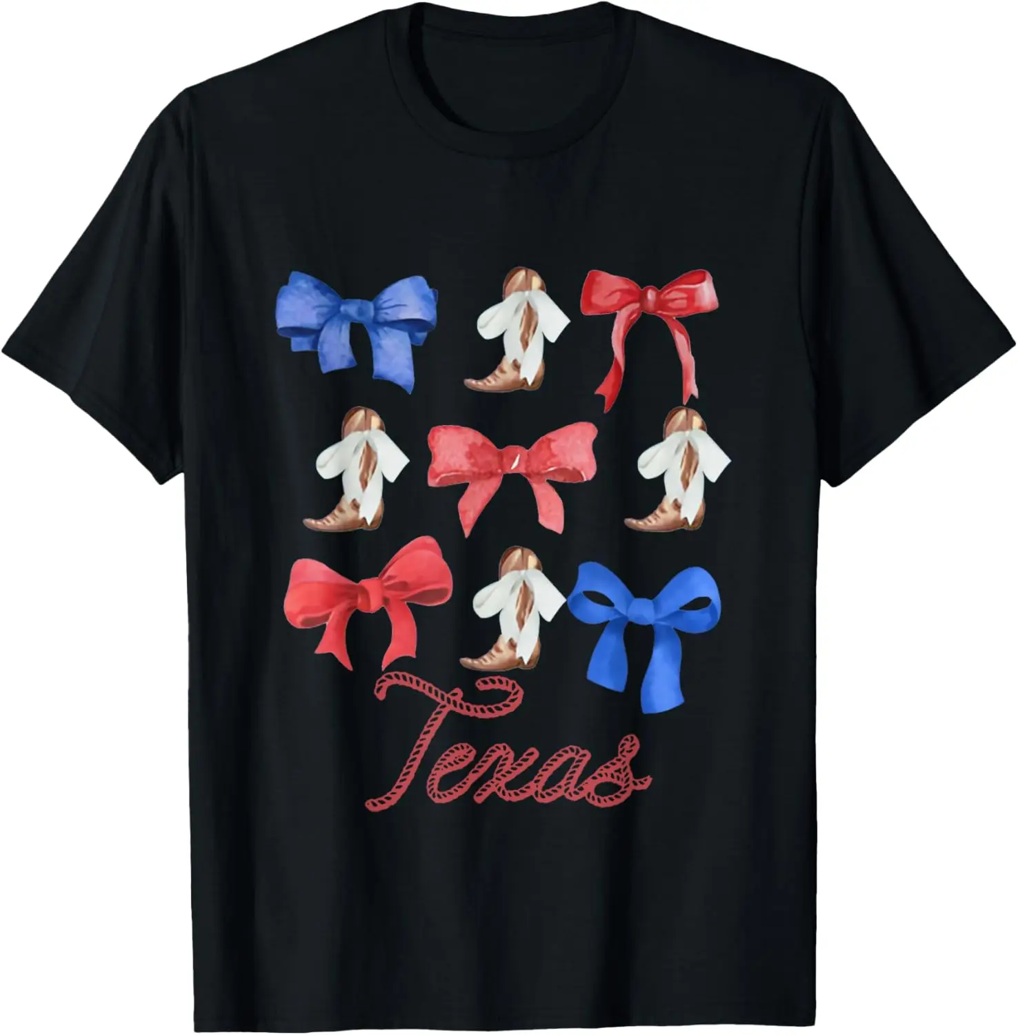 

Кокетка с бантиком Техасская пастушка, милая футболка Хьюстона