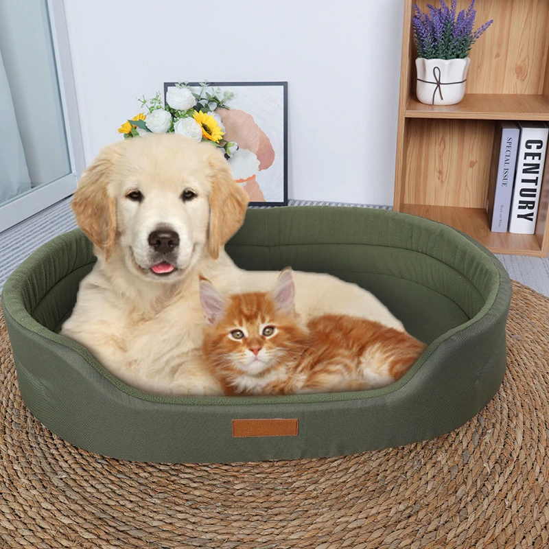 Dual Use Pet Bed Waterproof 600D Oxford Cloth/Polar Fleece Double Sided Available Cat Dog Bed for All Seasons Pets Accessories