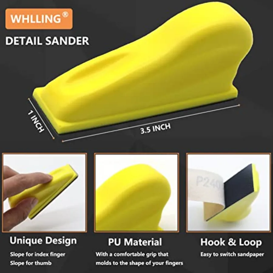 70 Sheets Micro Detail Sander Paper Kit, 3.5