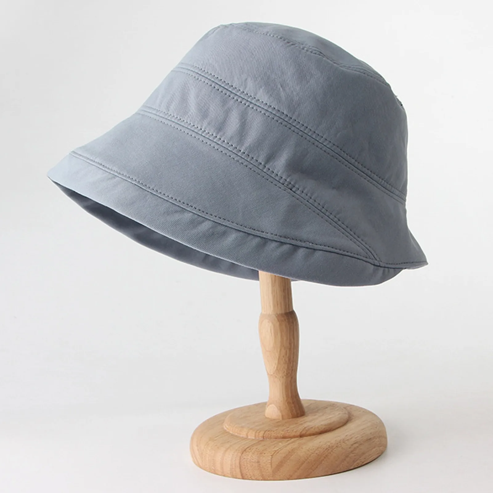 New Solid Color Soft Cotton Women Bucket Hat Spring Summer Holiday Outdoor Beach Sun Hats Foldable Panama Caps Fishermans Cap