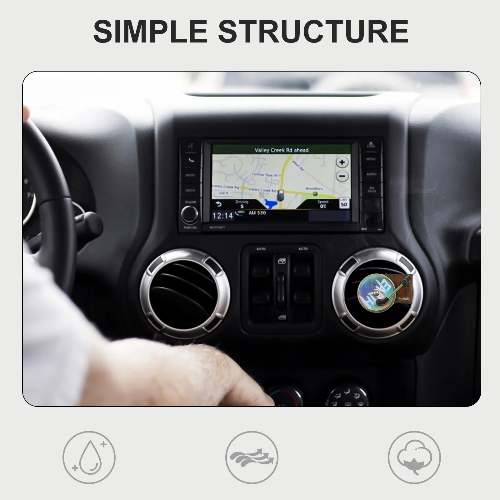 

24 pcs Car Aromatherapy Aromatic Refill Tablets Air For Car Record Player Scented Fragrant Tablets Essential Oil Turntable Air