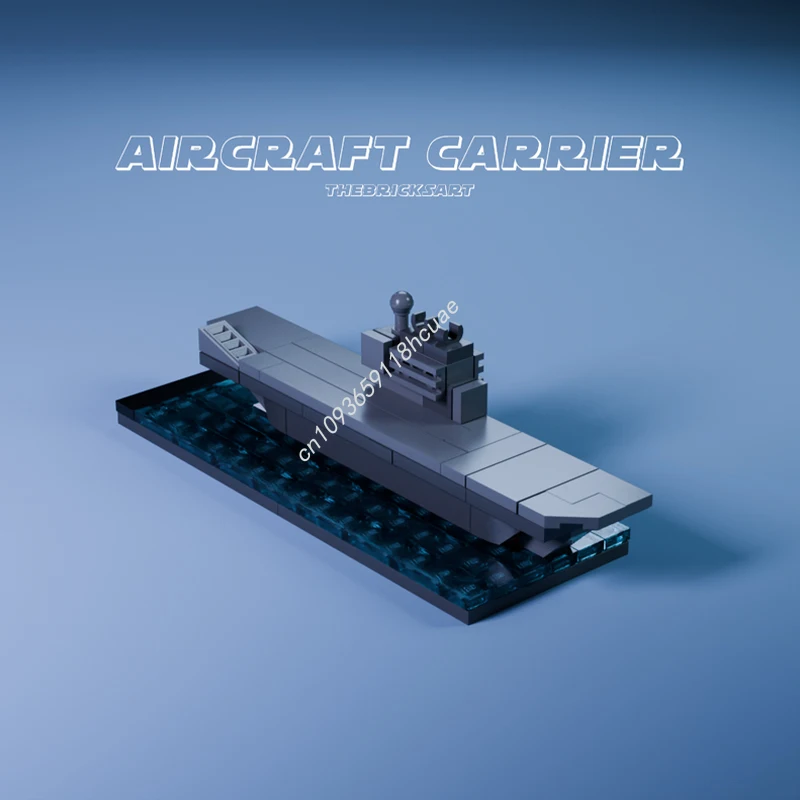 98개 MOC 항공모함 나노 모델 블록 창의적인 공예 장난감 어린이 건축 아이디어 크리스마스 선물