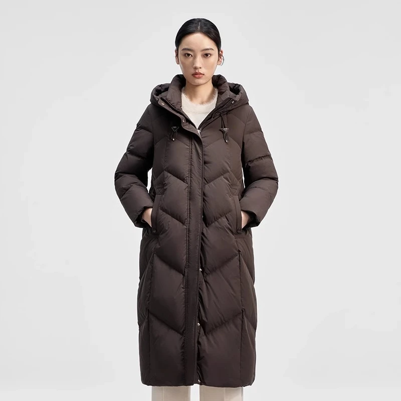 Chericom frauen Mid-länge Unten Mantel Mit Kapuze Warme Winter Jacke Einfache Feste Langarm Puffer Mantel Weibliche Büro Dame y309187Y