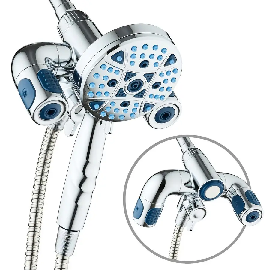 

Душевая система Polaris High Pressure Multi Zone 208 с ручной лейкой и 3-функциональным комбинированным устройством, магнитным креплением, технологией StayClean Jets