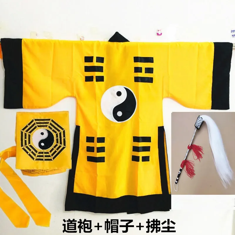 التقليدية الصينية الطاوية Wudang شاولين الراهب الجلباب الطويل الكونغ تاي تشي باغوا بدلة قتالية الكبار ماوشان الكاهن تأثيري الملابس #6