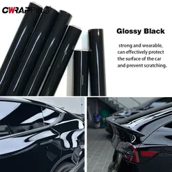 Car Vinyl Film Glossy Black Waterproof Sticker Exhaust DIY Hood Adhesive Auto Motorcycle Body Creative Decoration Accessories