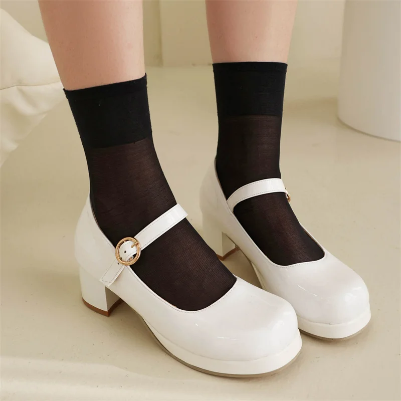 ماري جينس مضخات مع حزام مشبك للفتيات ، الأميرة الأحذية ، الحلو ارتفع ، الأحمر ، الوردي ، أسود ، أبيض ، جديد ، الخريف ، 2022 ، 7 ، 8 ، 9 ، 10 ، 12 ، 14, 16, 17, 18