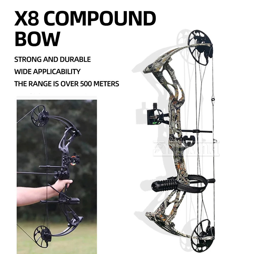 Compound Bow Adjustable 30-60lbs Weight Shooting Steel Ball Draw Archery Sets Left Right Hand Hunting Bows Adults Beginners Kit