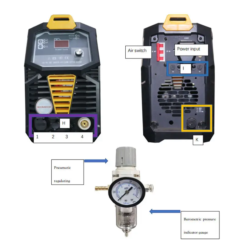 LGK 120A IGBT Plasma Cutter - 220V Portable CNC Cutting Machine with Table, Cuts 60mm Metal/Tube & Built-in Air Compressor