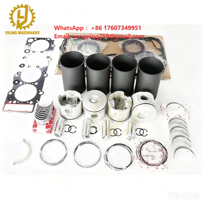 Complete Engine Rebuild Kit for Isuzu 4HF1 Diesel Engine Overhaul Kits With Pistons Liners Bearings Valves Gasket Set