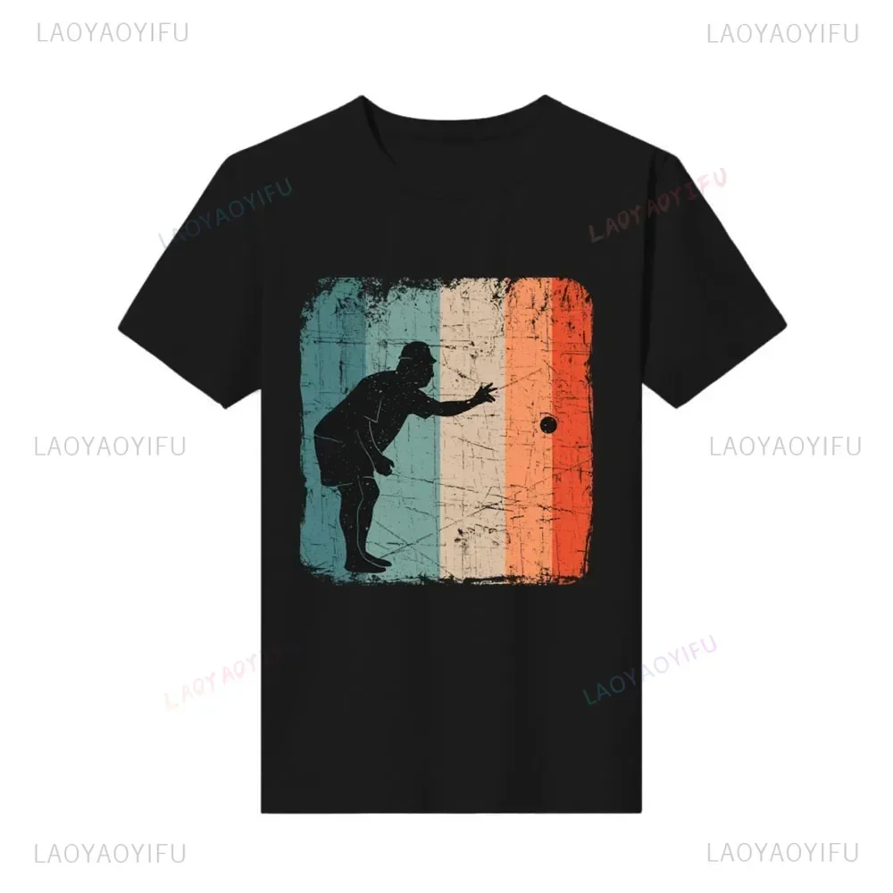 Petanque Bocce Player Ball Funny Retro Tshirt Casual Fahsion Loose Harajuku Man T Shirt Summer Style Comfort Streetwear Tees