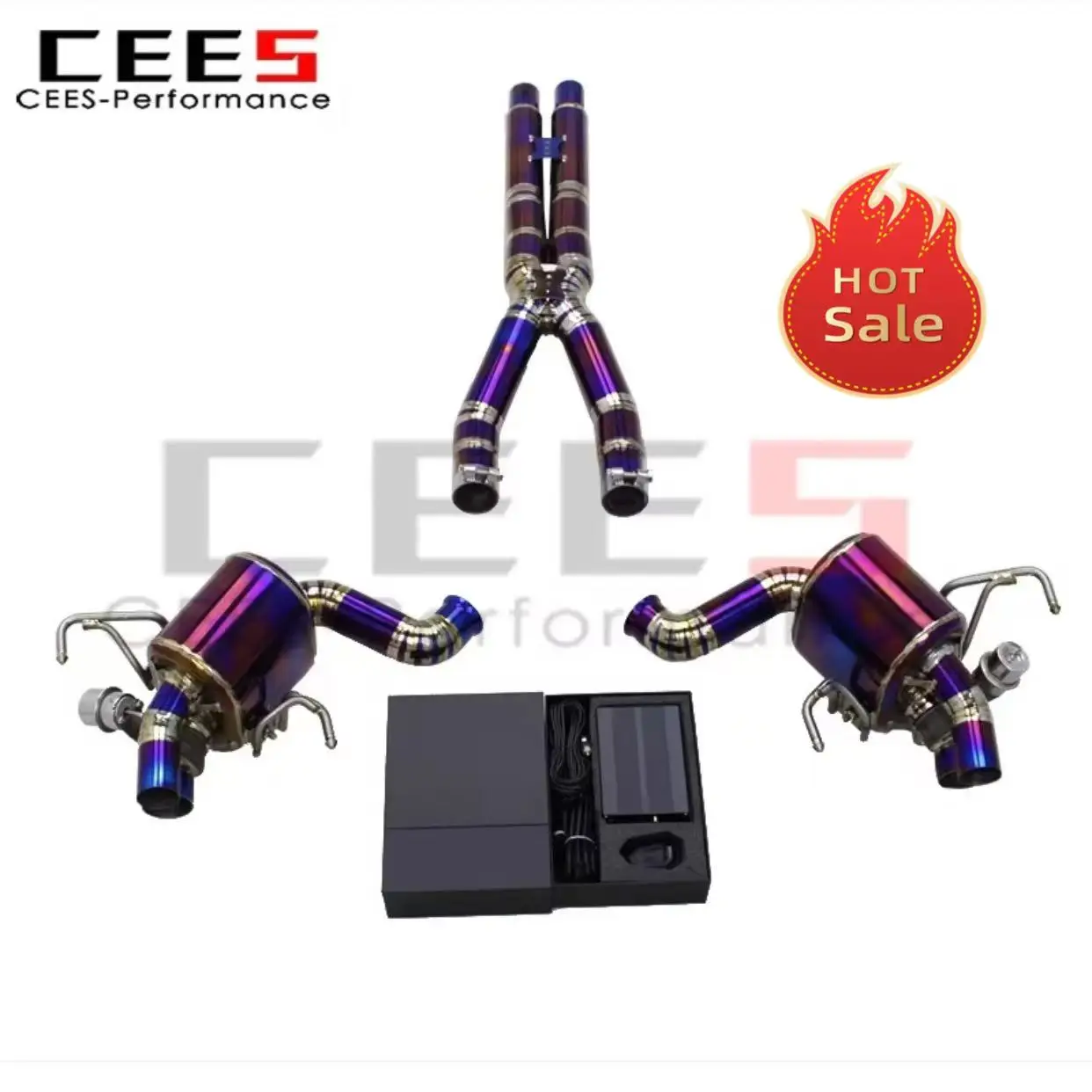 

CEES Catback for Ferrari California 4.3L 2009-2014 - X Midpipe Valved Rear Muffler Axle Back Exhaust