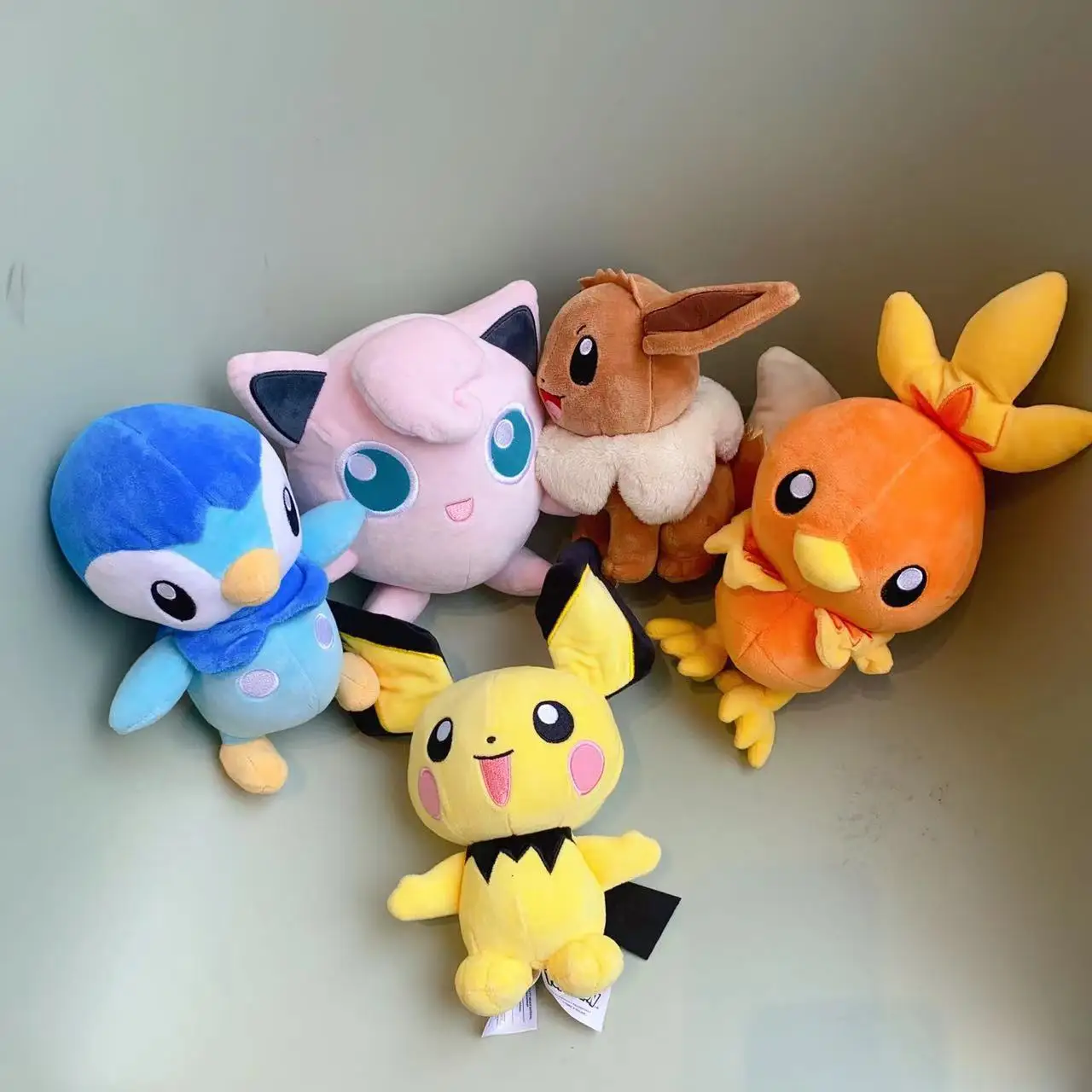 18-28cm Pokemon Plush Toy Leafeon Espeon Eevee Charmander Squirtle Torchic Piplup Anime Figure Peluche Toys