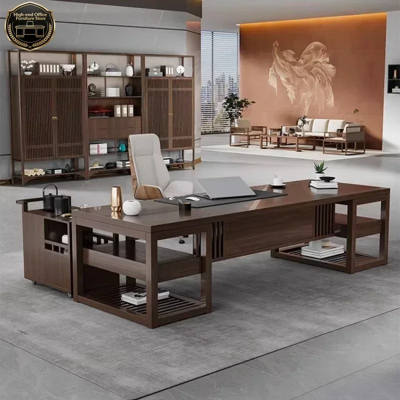 For Senior Bosses Room Offices Office Desks And Workstations Computer Desk Integrated Office Desk With Tea Table Executive Desk
