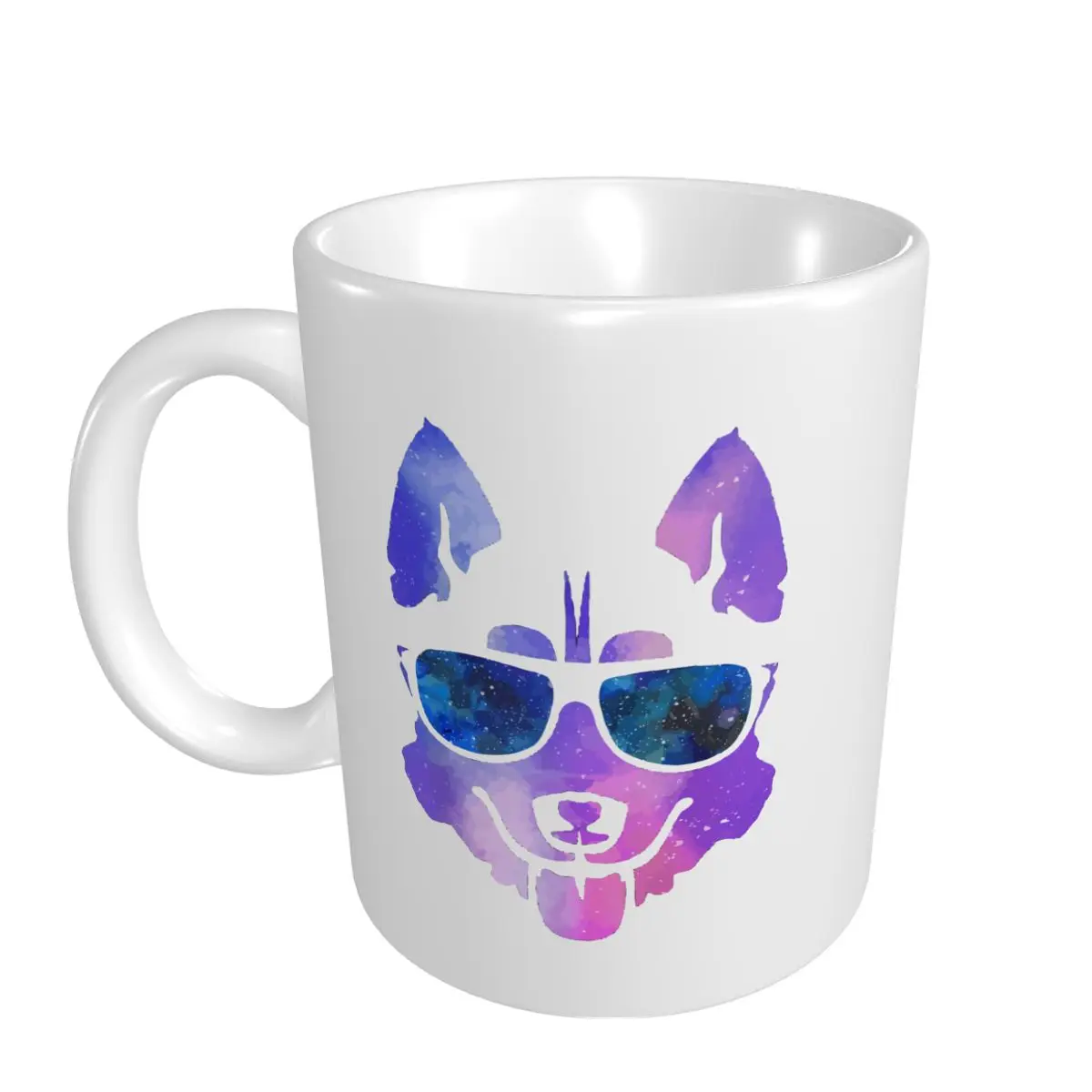 Mark Cup Mug Galaxy Siberian Husky Dog Galaxy Space Dog Coffee Mugs Tea Milk Water Cup Travel Mugs For Office Home