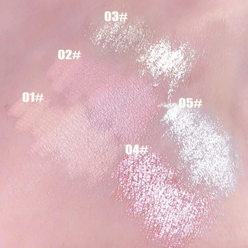 Lápis de delineador de cabeça dupla diamante Glitter, sombra de lantejoula rosa, marcador branco, delineador, cosméticos coreanos