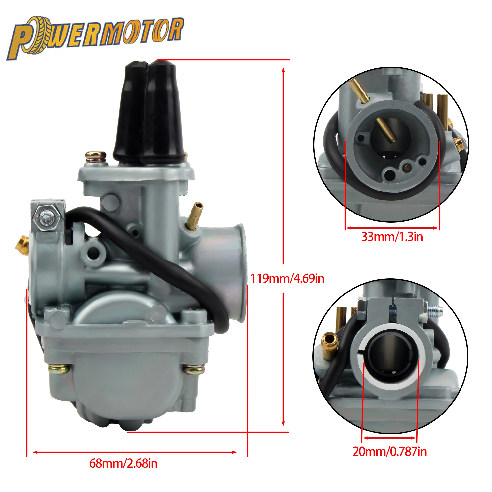 

For Yamaha PW80 Motorcycle Dirt Bike Carburetor Yzinger 80 1983-2012 BW80 1986-1990 For Jianshe PY80 CY80 Two-Stroke Carburetor