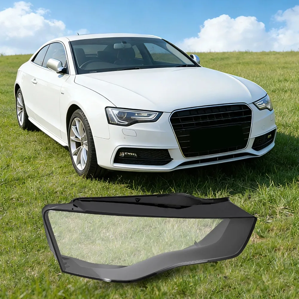 For Audi A5 S5 RS5 2012-2016 Headlight Lens Cover Left&Right Front Headlamp Cover Lampshade Case Transparent Headlight Shell