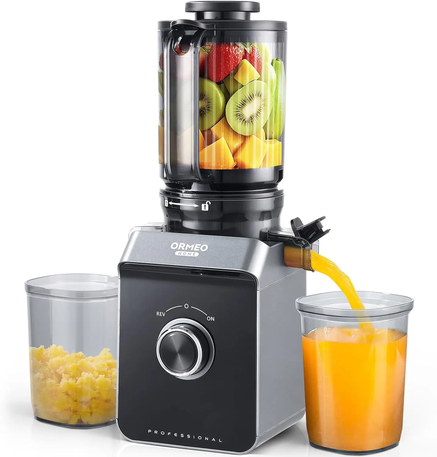 

Cold Press Juicer Masticating Juicer Machines with 5 0 Large Feed Chute Fit Whole Vegetables Fruits with Pulp Seperation 99 6