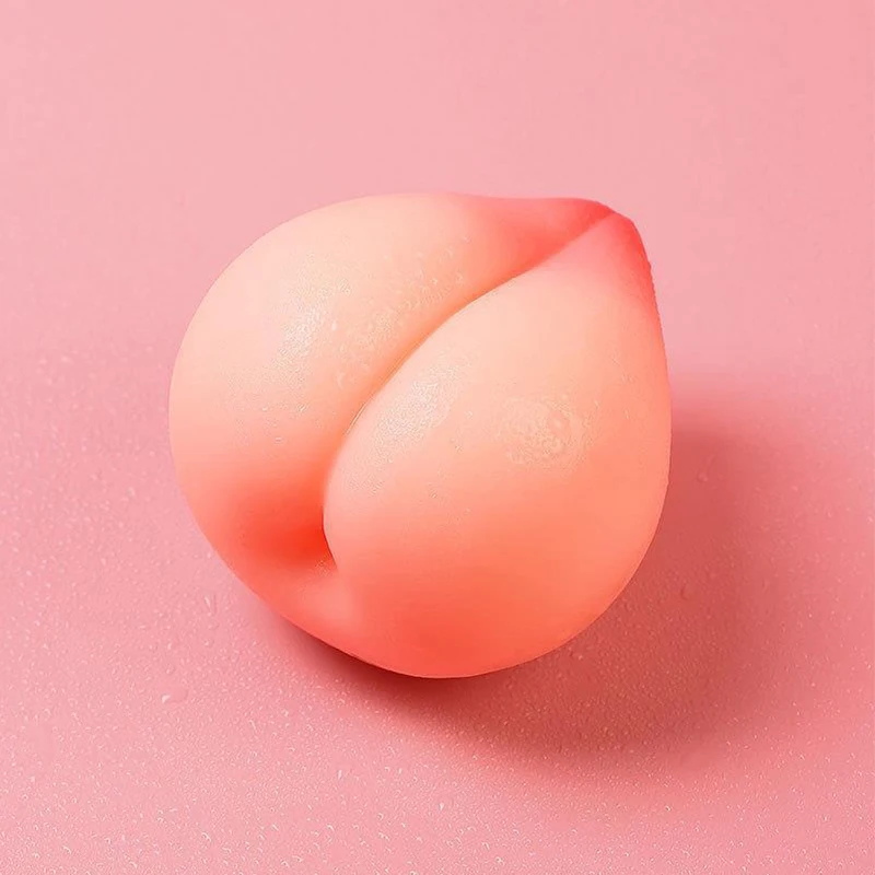 Juicy Peach Soft Decompression Squeeze Release Ball Decompression Tool Simulation Peach Silicone Toy Handmade Gift Fidget Toy