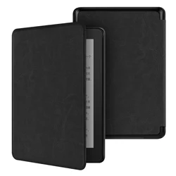 For Kindle 11/10th Smart Case with Hand Strap Leather Cover for Paperwhite 12/7/6/5th Magnetic Protective Slimshell