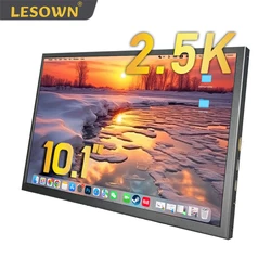 LESOWN 10.1 Inch Compact Monitor Touch Screen 2560x1600 Small Portable Display Laptop Screen Extender for Mac Windows Laptop