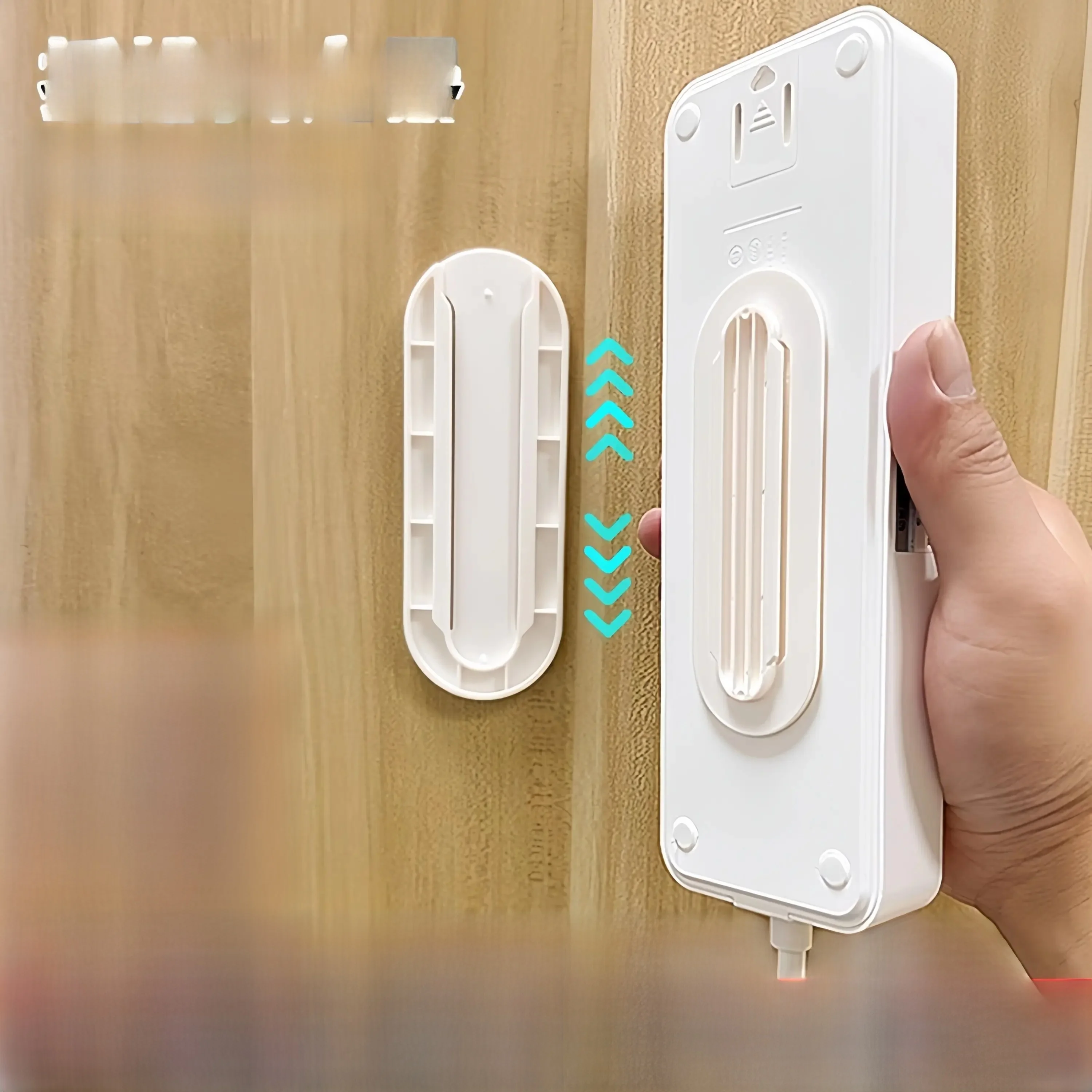 壁掛け式ソケットストリップオーガナイザー、穴あけ不要ルーター収納プラスチック固定具、屋内家庭整理ケーブル管理
