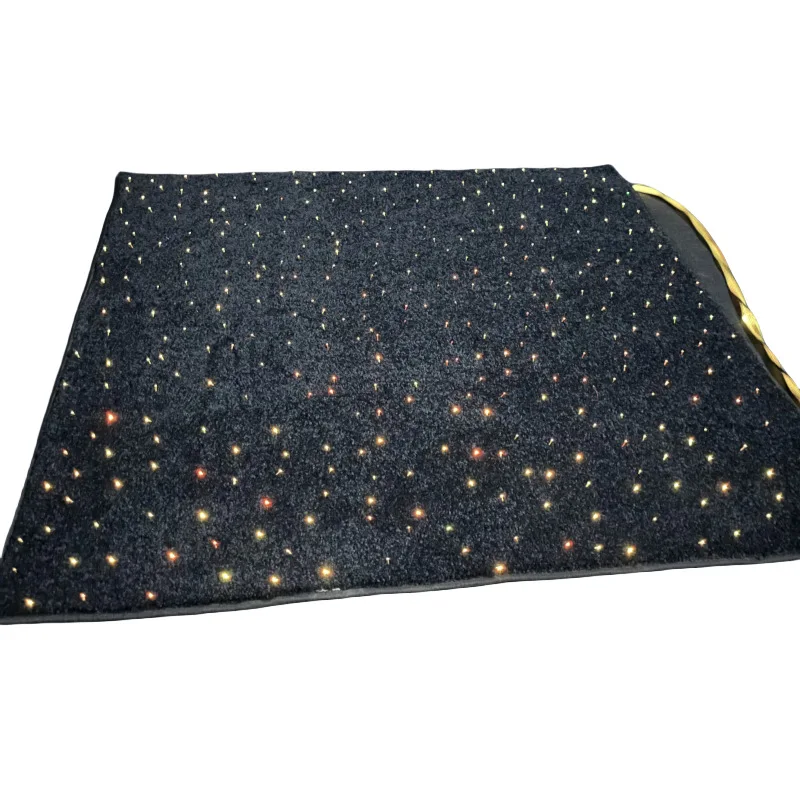 

Luminous carpet floor mat fiber optic light Gypsy colorful changing star blanket Large commercial luminous soft wool blanket