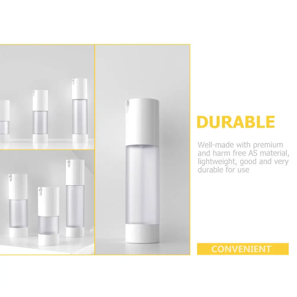 

3Pcs Frosted Vacuum Bottles Lightweight Airtight Reusable Sub Bottles for Travel Supplies Liquid Holder Non-Leak