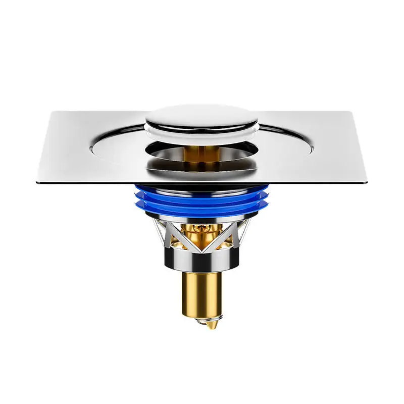 

Bathroom Floor Drain Stainless Steel Foot Operated Floor Drain Deodorizer, Press Type Bouncing Core Universal Sewer Model