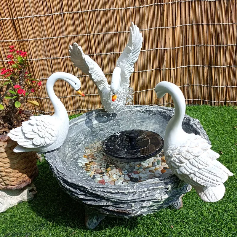 Solar Fountain Outdoor Pool Fish Tank Basin Solar Light Fountain Plug-in Type Mushroom Fountain home decoration accessories