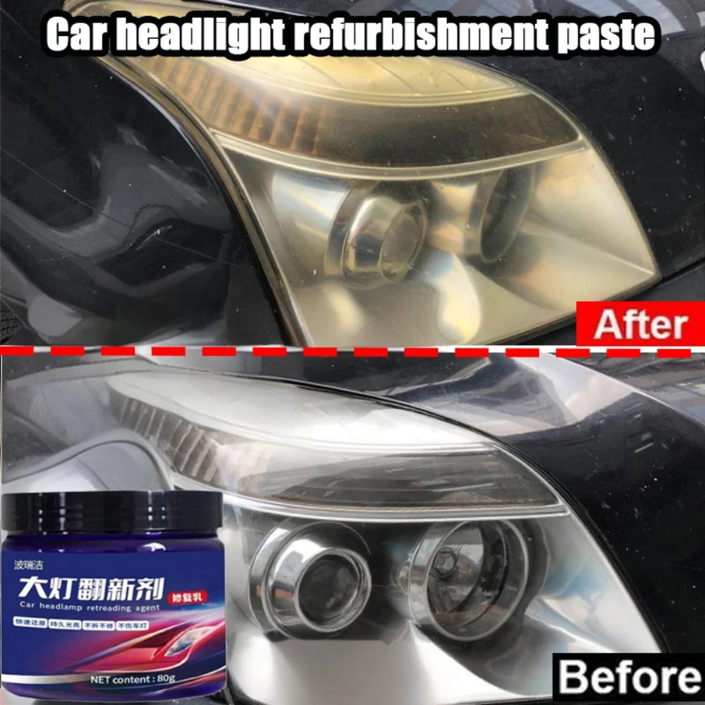 Car Headlight Restoration Polishing Kits Headlamp Scratch Remover Repair Cleaning Paste Remove Oxidation Headlight Polish Liquid - Image 2
