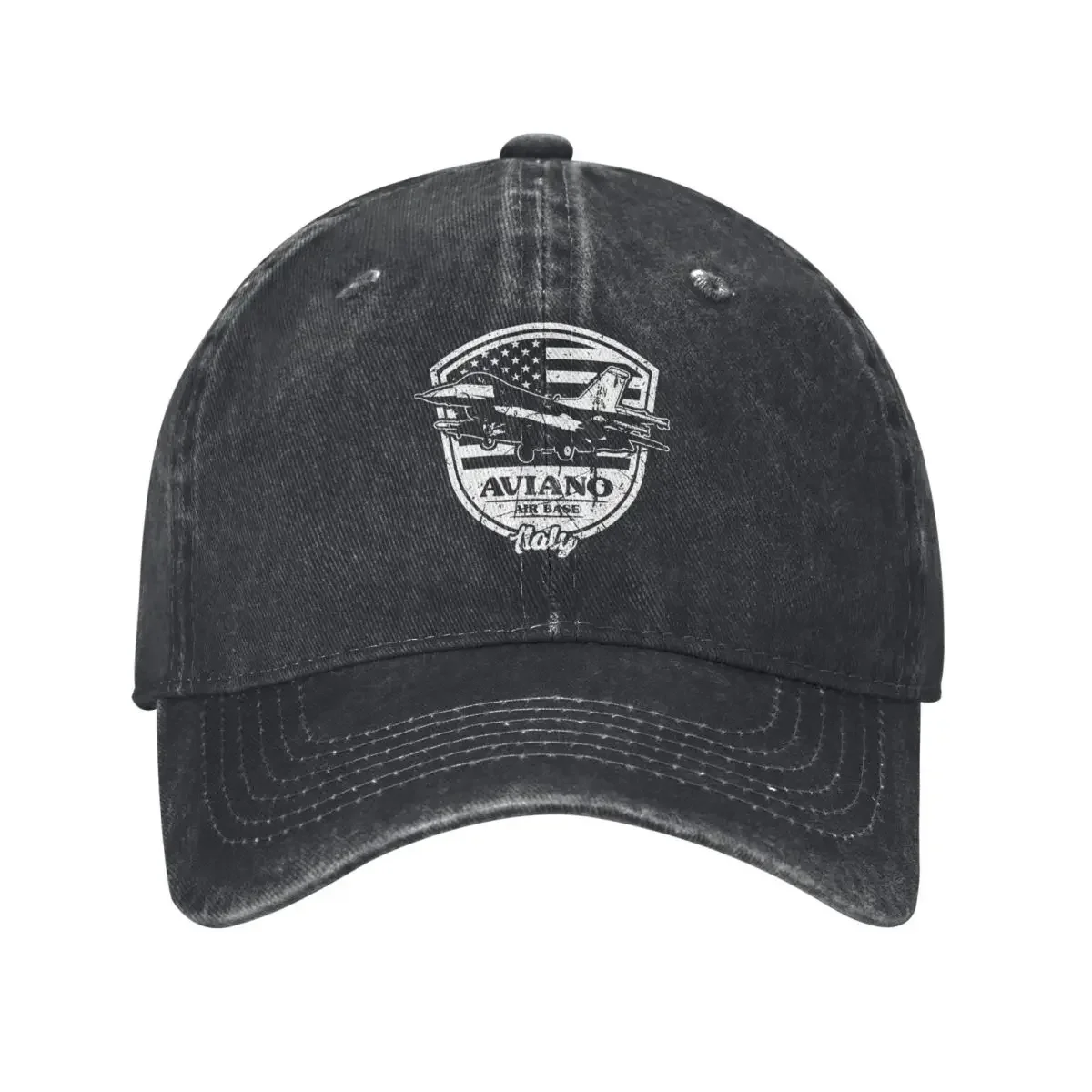 Aviano Air Base, USAF, F-16 Denim Hat Lightweight Cap Female Baseball Cap For Men