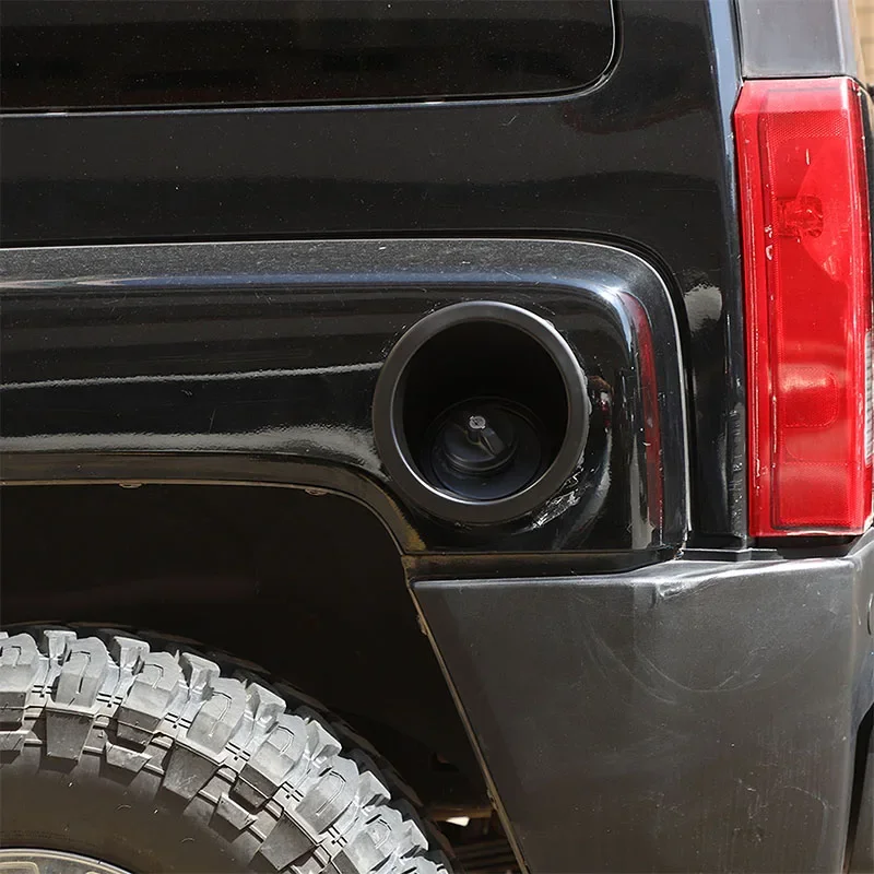 For Hummer H3 2005-2009 ABS Matte black/Silver Carfuel tank Base Fuel Filler Cap Tank Cover Trim Sticker Car Accessories