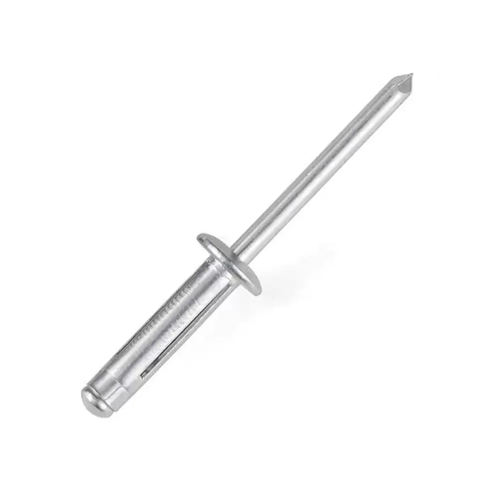 50pcs Durable 3.2mm 4.0mm 4.8mm Folding Blind Rivet Tri-fold Silver Aluminum Alloy Rivet Round Head Exhaust Rivets