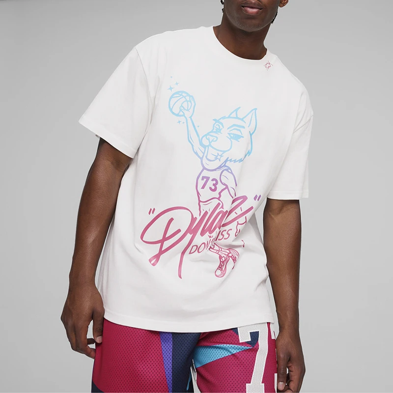 

Puma Authentic Summer New Мужская дышащая баскетбольная спортивная футболка с круглым вырезом и короткими рукавами 625269-01