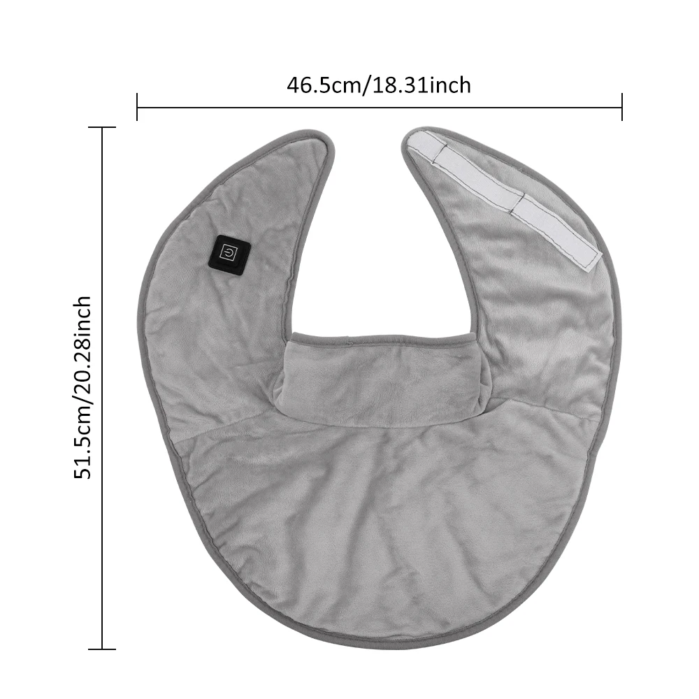 

Electric Heating Shoulder and Neck Heating Pad Cervical Warm Shawl Massager 3 Heat Levels Thermal 35-45-55℃ Hot Compress