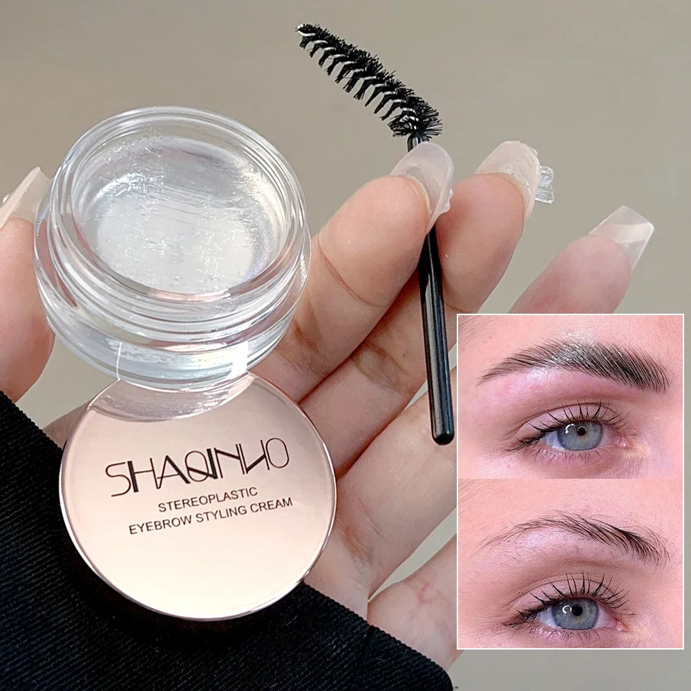 Gel transparente para cejas, Gel ligero para cejas, tinte y nutritivo, crea un acabado de aspecto Natural, crema para Estilismo de cejas, jabón para cejas, maquillaje