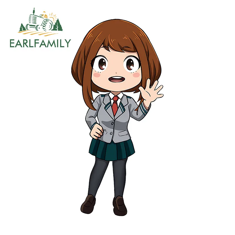 EARLFAMILY تشيبي لطيف الكرتون Peeker ملصقات السيارات أنيمي سكيت مضحك Kawaii ملصق حائط من الفينيل محمول مقاوم للماء السيارات الشارات