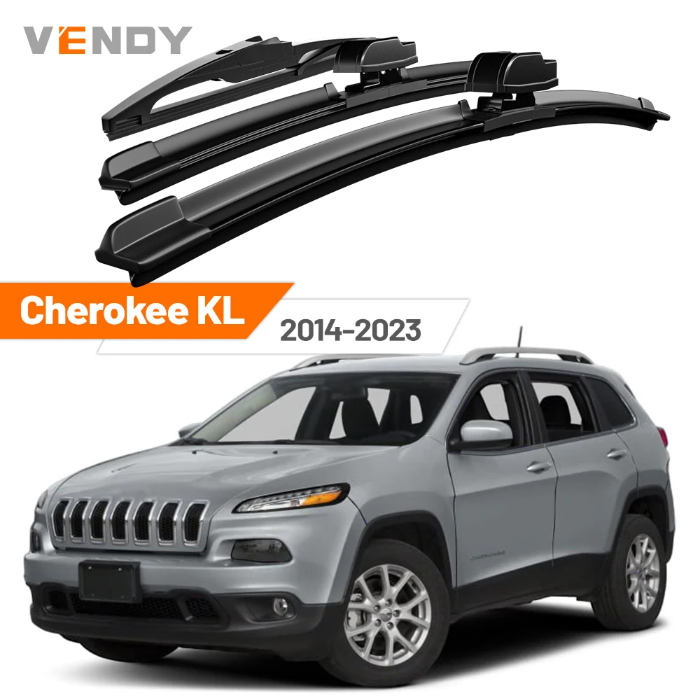Für Jeep Cherokee KL 2014-2023 2015 2016 2017 2018 2019 2020 2021 Vordere & Hintere Windschutzscheiben-Wischerblätter Scheibenwischer-Set
