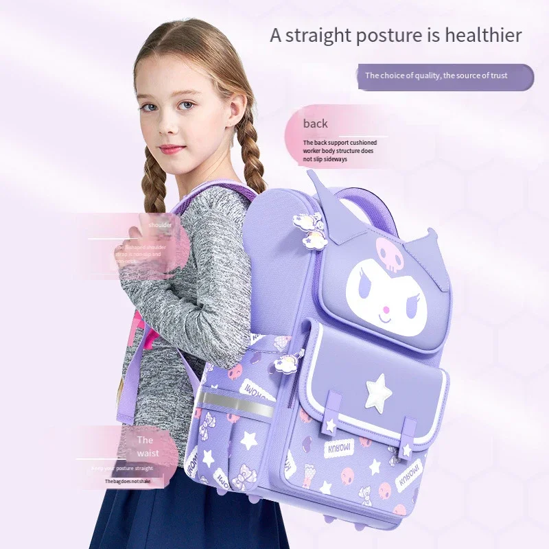 حقيبة ظهر مدرسية جديدة للأطفال من سانريوس، شخصية أنيمي للطلاب، سعة كبيرة، حماية ريدج قابلة للتنفس، رسوم متحركة كاواي